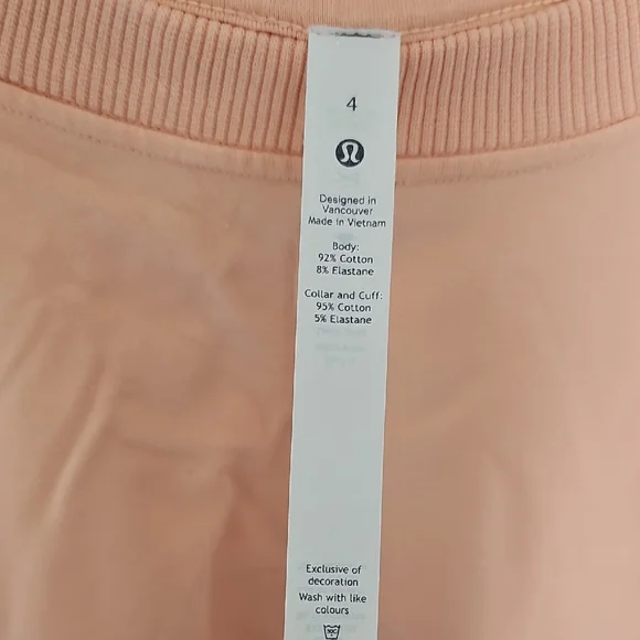 Lululemon Athletica Coral Cropped Sweatshirt - Picture 3 of 6